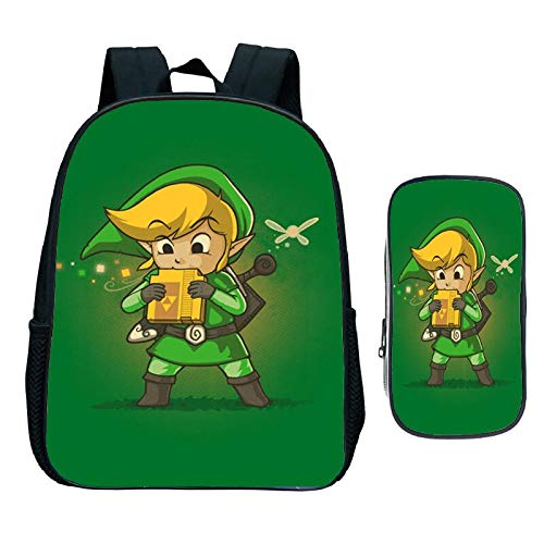 Estuche para lápices The Legend of Zelda 2 unidades/juego de mochila para lápices Enlace de despertar estudiante bolsas escolares para niñas niños diario bolsa de libro