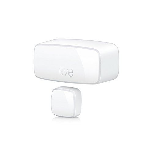 Eve Door & Window – Sensor Inteligente de Contacto para Puertas/Ventanas, BLE/Thread/HomeKit, notificaciones (Apertura/Cierre), Control automático de Accesorios y ambientes, no Necesita centralita