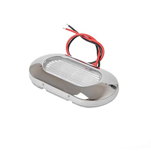 Everpert DC 12 V Acero Inoxidable 6LED Lámpara de Cabina de Cortesía IP67 Impermeable Cubierta de Escalera Luz para Marina Barco RV Caravana