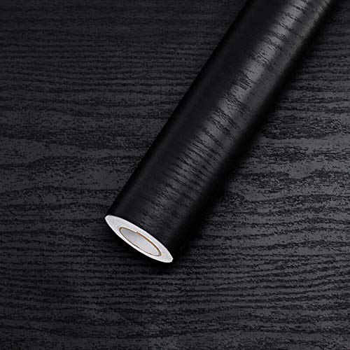 Fantasnight Papel Adhesivo para Muebles Pegatina Madera Negra 40X300cm Impermeable Vinilo Decorativo Adecuado para la Renovación de Muebles Navidad