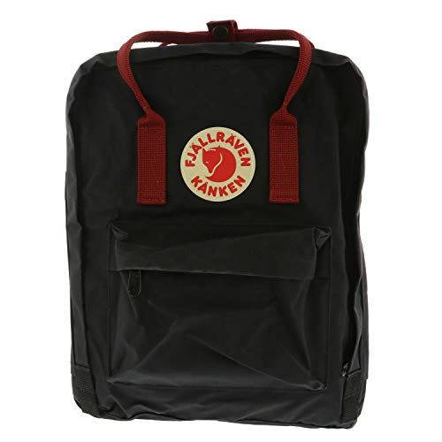 Fjällräven F23510, Mochilla Unisex, Negro (Negro-Ox Rojo), 16 L (13 x 27 x 38 cm)