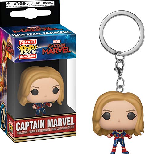 Funko - Pop! Captain Marvel Llavero, Multicolor(Funko 36438)