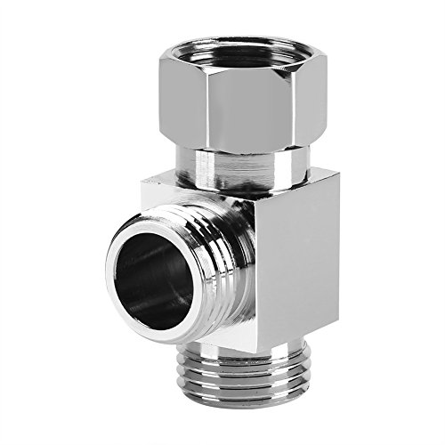 g1 / 2"Brass Adaptador de Forma de t de 3 Vías Rociador de Bidé de Inodoro Sistema de Ducha Universal Reemplazo de Componentes Válvula de Desvío de Parte de Agua para Brazo de Ducha