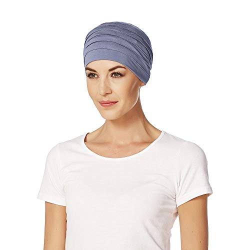 Gorro Yoga con bambú de color lila suave para quimioterapia