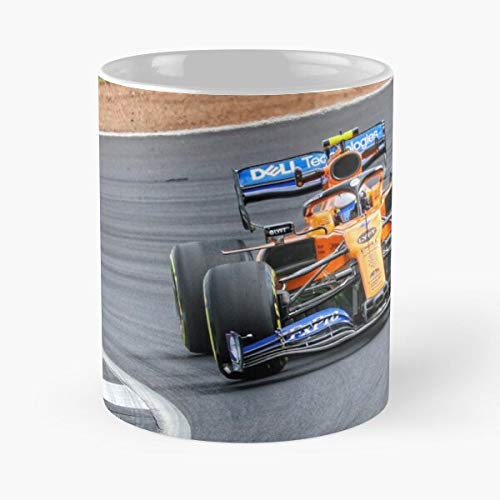 GrimDC Formula F1 One Lando 1 Norris Mclaren Taza de café con Leche 11 oz