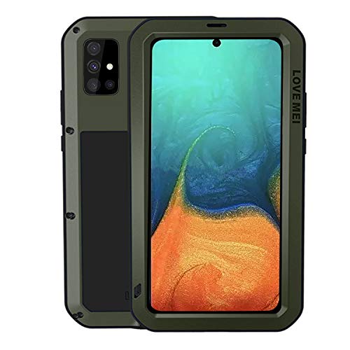 HATA Funda impermeable para Samsung S20 FE, Samsung S20 FE, resistente metal, antigolpes, silicona, resistente, con protector de pantalla, carcasa híbrida para S20 FE(verde)