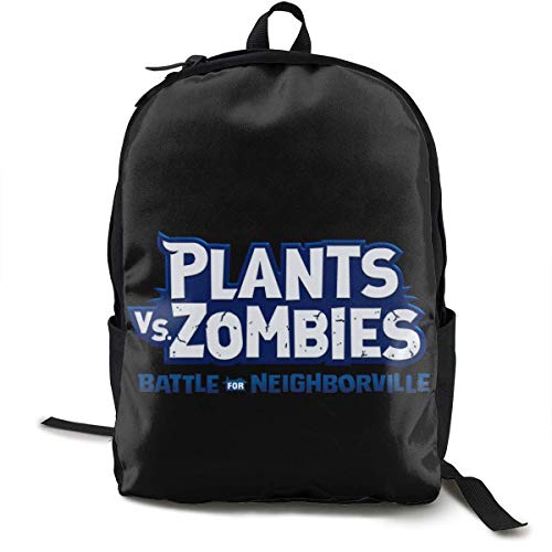 HGHGH Plants Vs Zombies - Battle For Neighborville Ps4 Mochila clásica Mochila Negra Bolsa de poliéster Unisex Escuela Viaje de Trabajo
