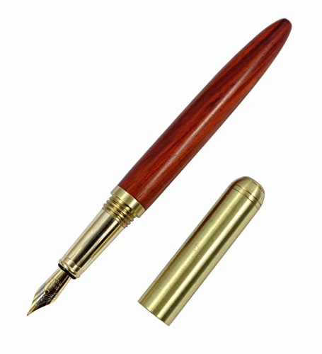 Hillento pluma de madera de alto grado de papelería de madera suministros de oficina de negocios pluma de madera artesanal 0.7mm, madera roja