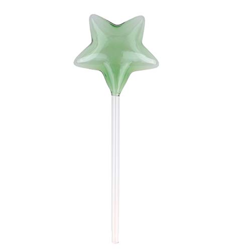 Holibanna Estacas de Riego Automático en Forma de Estrella Mini Globo de Vidrio Flor de Goteo de Agua Planta de Interior de Vacaciones de Riego Automático Riego Automático Globo