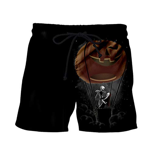 Hombre Bañador Shorts 3D Playa Natacion Pantalon Corto Poliéster Secado Rápido Ligero Moda Shorts Dragon Ball Ghost Man M