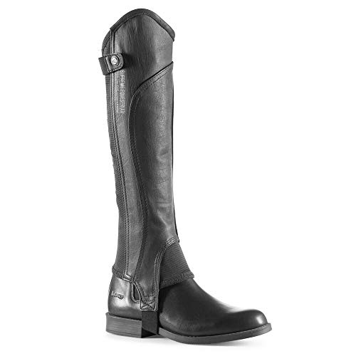 HORZE Quinton Leather Half Chaps, Negro, S