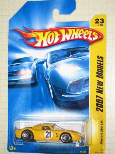 Hot Wheels 2007 New Models -#23 Ferrari 250 LM Yellow #2007-23 Collectible Collector Car Mattel 1:64 Scale by