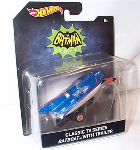 Hotwheels Batman Classic TV Series Batboat with Trailer 1.50 Scale Model by Hot Wheels