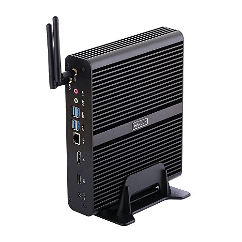 HUNSN 4K Fanless Mini PC,Desktop Computer,Server,Intel Quad Core I7 8550U/8565U/8559U/8569U/8650U,Windows 10/Linux Ubuntu,BM14,AC WiFi/BT/DP/HDMI/4USB3.0/4USB2.0/LAN,(16G RAM DDR4/512G SSD)