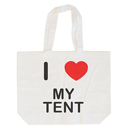 I Love My Tent - Bolsa de Compras de algodón Maxi