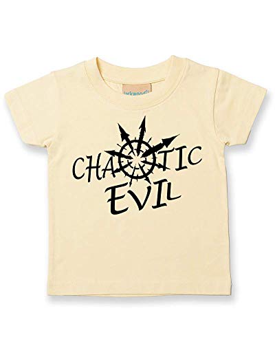 Ice-Tees- Chaotic Evil- What Your Alignment?- Camiseta para niño Amarillo Amarillo Pálido 12-18 Meses