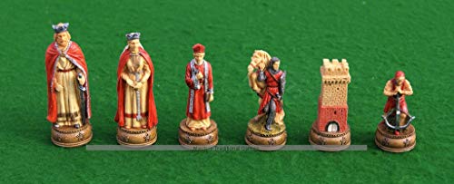 Italfama Camelot Chess Pieces - Resin, Hand-Painted