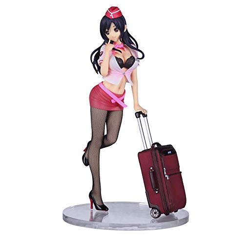 JINFENFG Back To Paradise Twilight Blue Air Flight Attendant Yoko Stewardess Hetero-Color Figura en Caja Modelo Paisaje Figura de Juguete