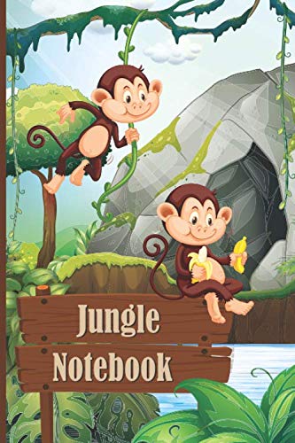 Jungle Notebook: Kindergarten writing paper with lines for kids: The small size of notebook with 120 Blank handwriting practice paper with dotted lines | Grades Baby - 12 years old | A handy 6x9 size