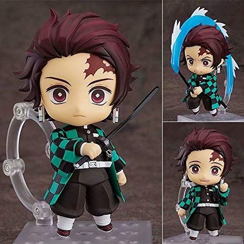 KaiWenLi Demon Slayer Kamado Tanjirou Q versión de la muñeca de la muñeca con accesorios articulación móvil/del animado de Modelo/Material PVC estática figura estatua/Anime fans y Otaku favorita