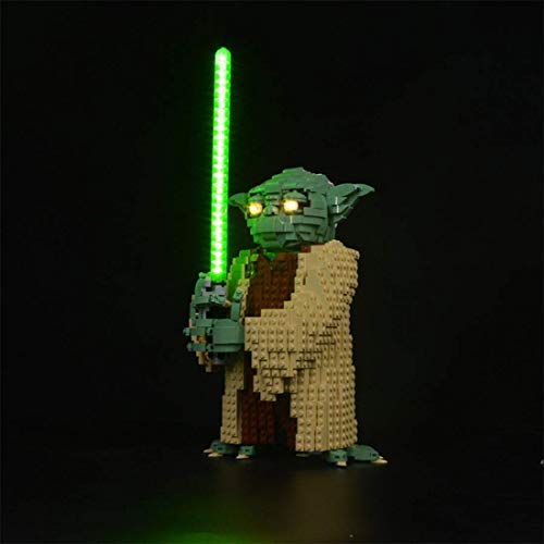 Kit de iluminación LED de para Lego Star Wars Yoda, BLOQUILLOS DE CONSTRUCCIÓN LED Luces Conjunto Compatible con Lego Ataque DE LOS Clones Yoda 75255 (LED Solamente Incluido, NINGÚN Lego Kit)