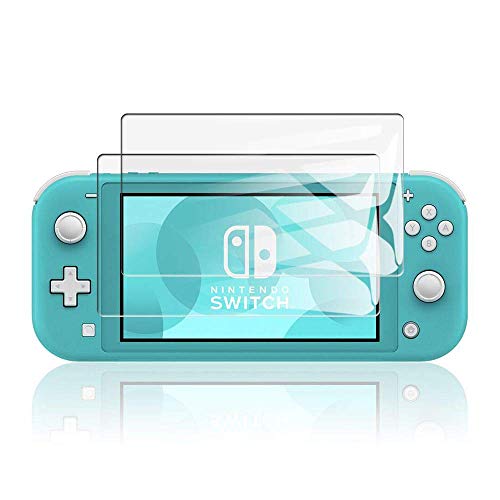 KONEE Protector de Pantalla Compatible con Nintendo Switch Lite, 【2 Piezas】 Ultra HD [ Dureza 9H, Alta Definición, Anti-Burbuja, Anti-Scratch ], Cristal Vidrio Templado para Nintendo Switch Lite