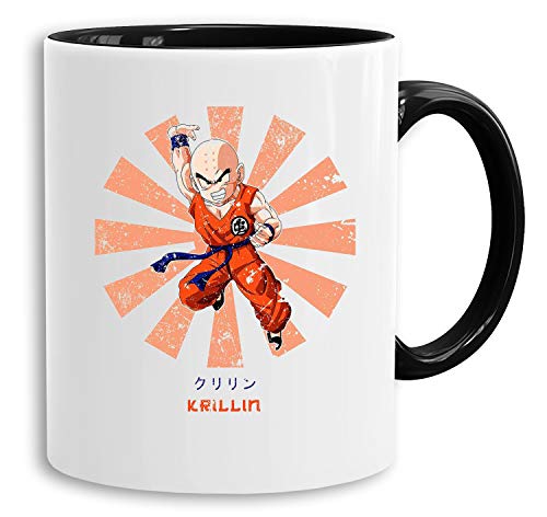 Krillin Star - vaso cafetera regalo Mug Son Ruffy Luffy Zoro Saitama One Dragon Master Goku Ball Vegeta Roshi Piece Db, Farbe2:Blanco