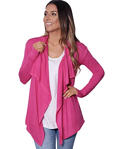 KRISP 6056-PNK-10, Rebeca Chaqueta Punto Abierta, Rosa, 38