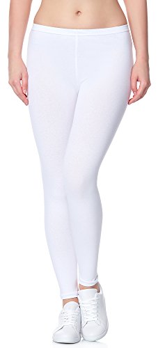 Ladeheid Leggins Pantalones Largos Ropa Deportiva Mujer LAMA02 (Blanco11, S/M)