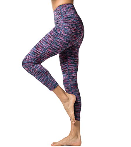 LAPASA Pantalón Deportivo de Mujer Cintura Alta Malla para Running Yoga y Ejercicio. L01