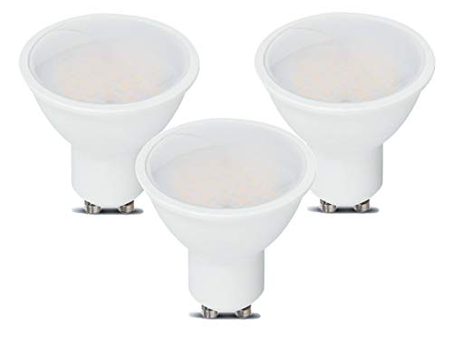 LEDLUX bombillas LED GU10, 10 W, 1000 lúmenes, difusor mate, ángulo de 110 grados, garantía de 5 años (3 PIEZAS, 4000K)