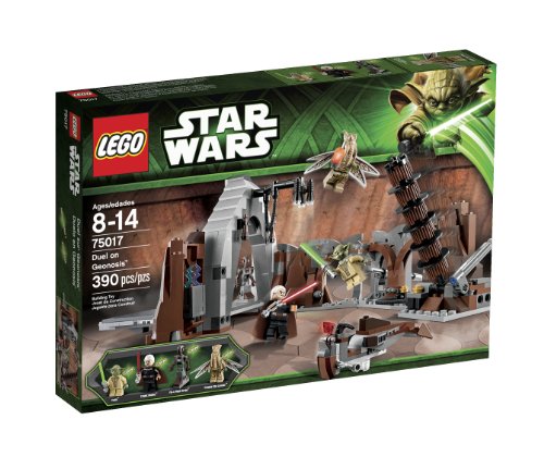 Lego Year 2013 Star Wars Series Battle Scene Set #75017 - DUEL ON GEONOSIS with Lair Featuring Falling Lamps, Tower Handle and Hidden Compartment Plus Speeder and Count Dooku, Yoda, Poggle the Lesser and Dooku's Pilot Droid Minifigures (Total Pieces: by L