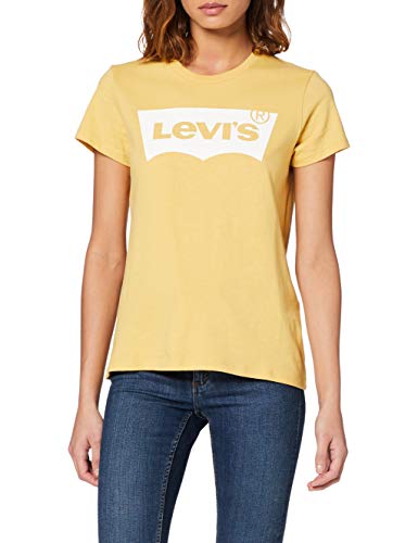 Levi's The Perfect Tee, Camiseta, Mujer, Amarillo (Brw T2 Ochre 0778), XS