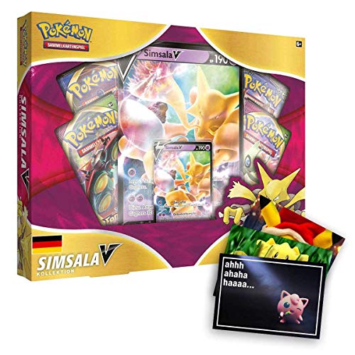 Lively Moments Pokémon Simsala V Collection Alemán DE y tarjeta de felicitación exclusiva.