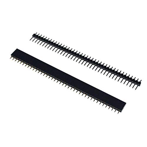 LKK-KK 1 Lote = 10pcs 1x40 Pin 2.54mm Fila indivisa Distaff + 10pcs 1x40 Conector de encabezado Pin de Macho