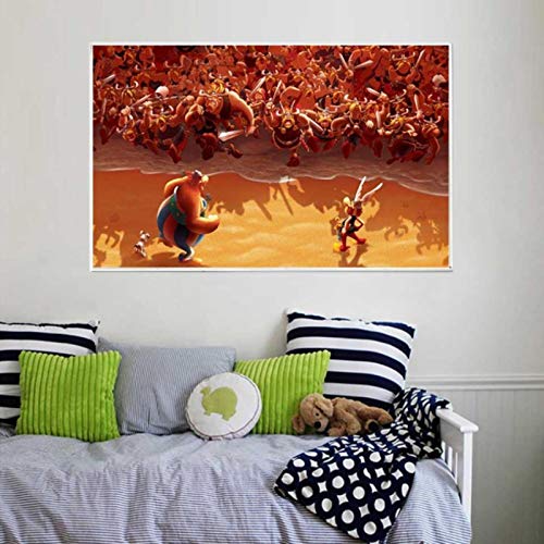 lubenwei Asterix France Classic Comic Art Poster Print Wall Art Pictures Pintura en Lienzo para niños Niños Bebé Decoración para Sala de Estar 40x60cm Sin Marco AW-2178