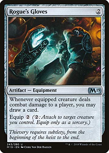 Magic: the Gathering MTG - Rogue's Gloves - Core Set 2019 M19 243/314 Foil English