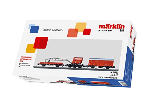 Märklin Fire Department Recovery Crane Car Set - modelos de ferrocarriles y trenes (HO (1:87), Negro, Rojo) , color/modelo surtido