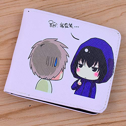 MARYBHJJ Hombres Mujeres Unisex PatróN Anime Wallets Carteras Plegable Cuero PU, Ventana IdentificacióN Titular De La Tarjeta De CréDito Monedas Bolsillo Clip De Dinero Rem Sword Art Online