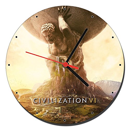 MasTazas SID Meier's Civilization Vi 6 Reloj de Pared Wall Clock 20cm