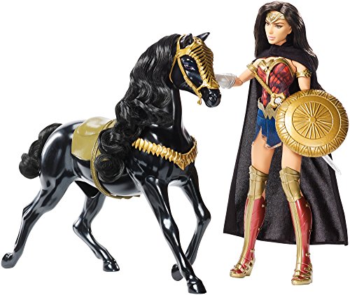 Mattel- DC Comics Wonder Woman con Caballo, Color Multicolor, FDF44