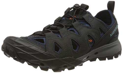 Merrell Choprock Leather Shandal, Zapatillas Impermeables para Hombre, Azul (Navy), 44 EU