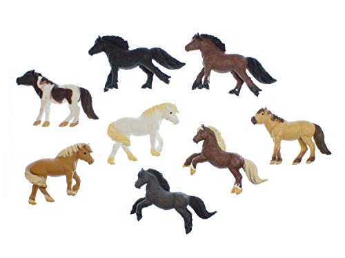 Miniblings Caballo 7X Establece Mezcla de Caucho Duro Figuras Conjunto Potros Animal Animales Aufstellfigur