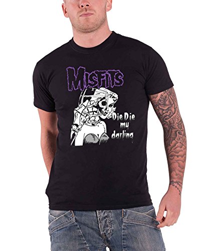 Misfits Die Die My Darling Oficial de los hombres nuevo negro T Shirt