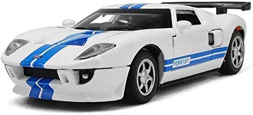 Modelo de Auto Sports Car Model 01:32 Ford GT40 Simulación de aleación Tire hacia atrás del Coche Modelo, de los niños del Muchacho de Coches de Juguete, 15x6x4cm (Color : White)