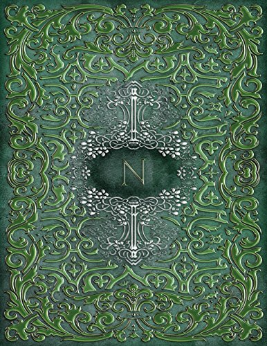 Monogram "N" Sketchbook: Blank Art Pad Notebook Journal Portfolio (Rustic Three 150 Sketch) [Idioma Inglés]