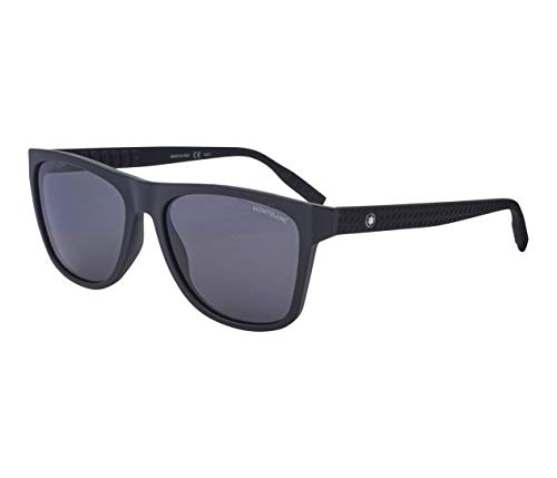 Mont Blanc MB-0062-S 005 - Gafas de sol, color negro mate y gris