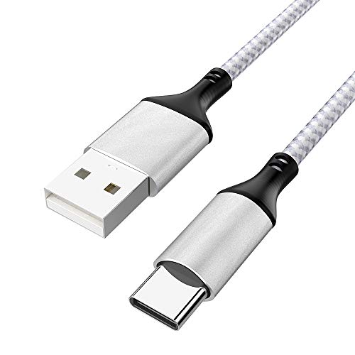 MTAKYI Cable USB C 5M Cable De Carga USB Tipo C 16 Pies Cable De Cargador Trenzado De Nailon Extra Largo Duradero Para Samsung S10 / 9 / S8Plus, Sony Xperia XZ, Pixel 2xl, Huawei P30 / 20 Mate30 / 20