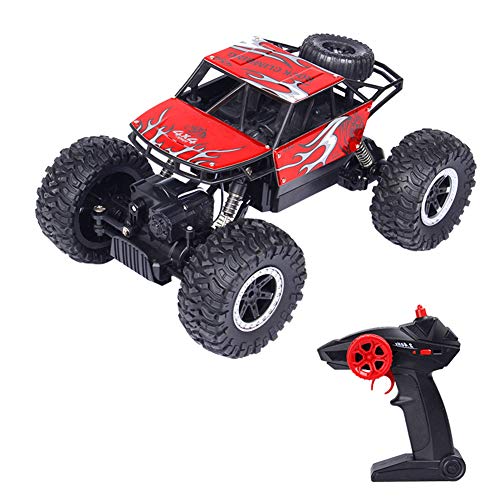 MYRCLMY Una Y Catorce RC Grandes Coches De Metal Shell Off-Road Rock Crawlers Camión Controlado De Radio De 2,4 GHz 4WD Todo Terreno De Alta Velocidad Eléctrico Fast Racing Buggy Vehículo,Rojo