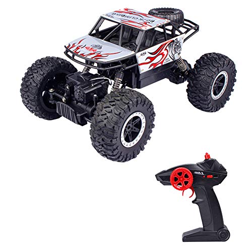 MYRCLMY Una Y Catorce RC Grandes Coches De Metal Shell Off-Road Rock Crawlers Camión Controlado De Radio De 2,4 GHz 4WD Todo Terreno De Alta Velocidad Eléctrico Fast Racing Buggy Vehículo,Blanco